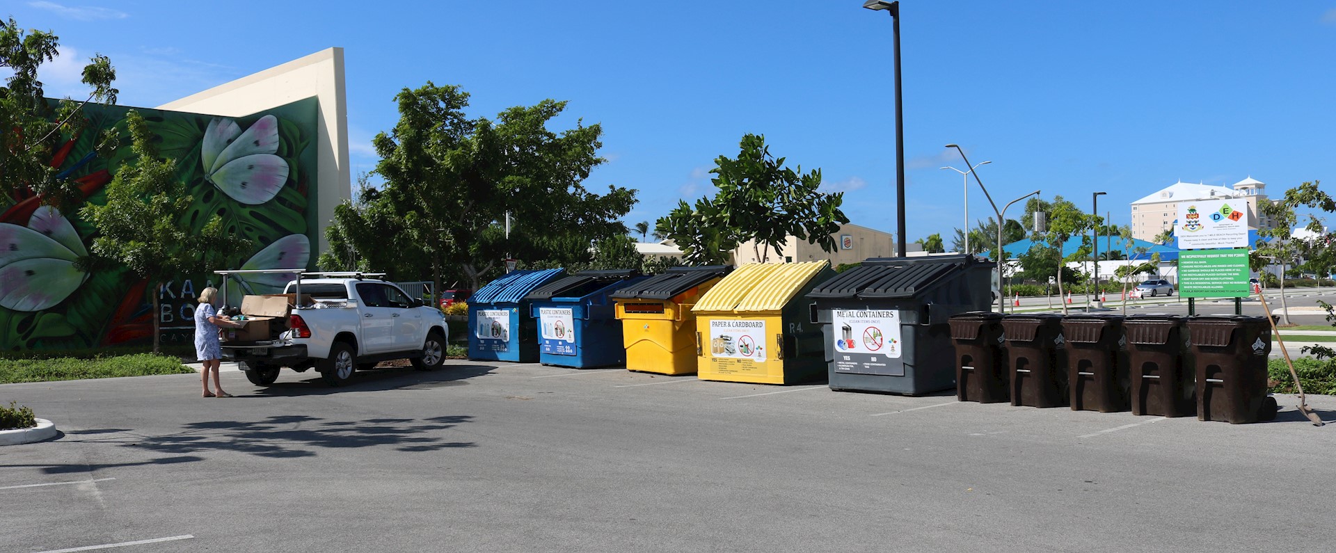 Camana Bay's new recycling station