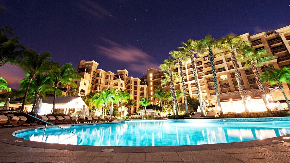 Pool view of the Ritz-Carlton, Grand Cayman 