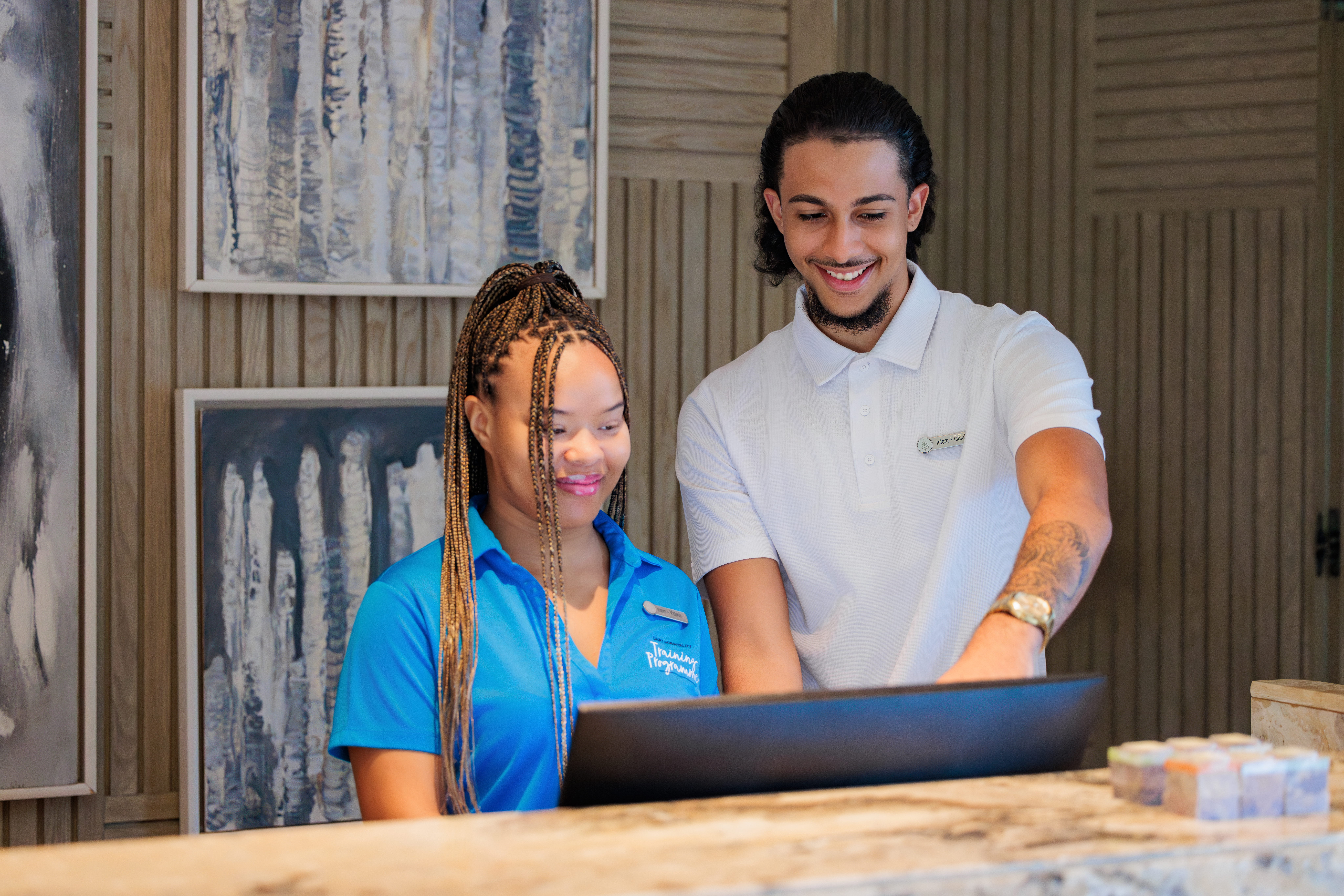 Valerie Walters and Isaiah Hurlston spent two weeks being cross-trained at Four Seasons Resort and Residences Anguilla
