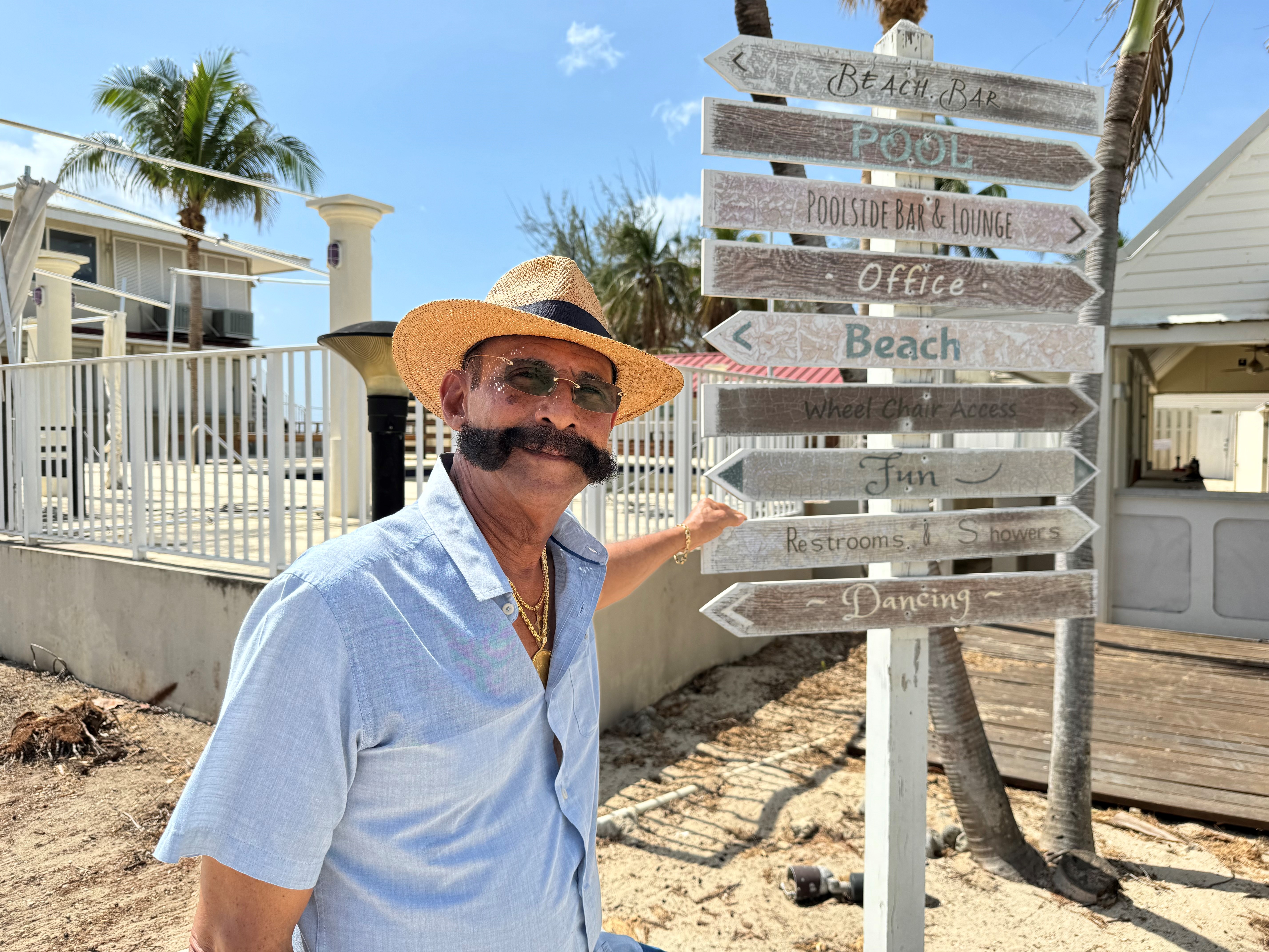 Man smiling on beach