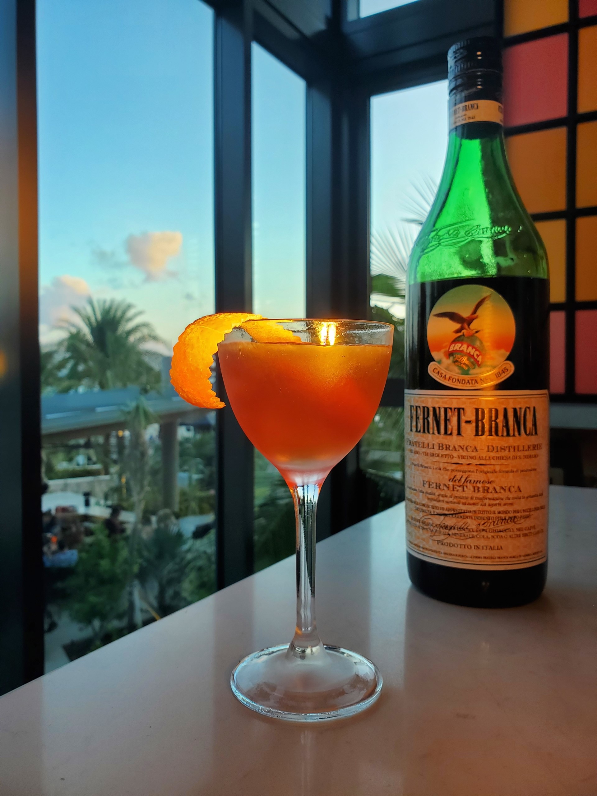 cocktail on table