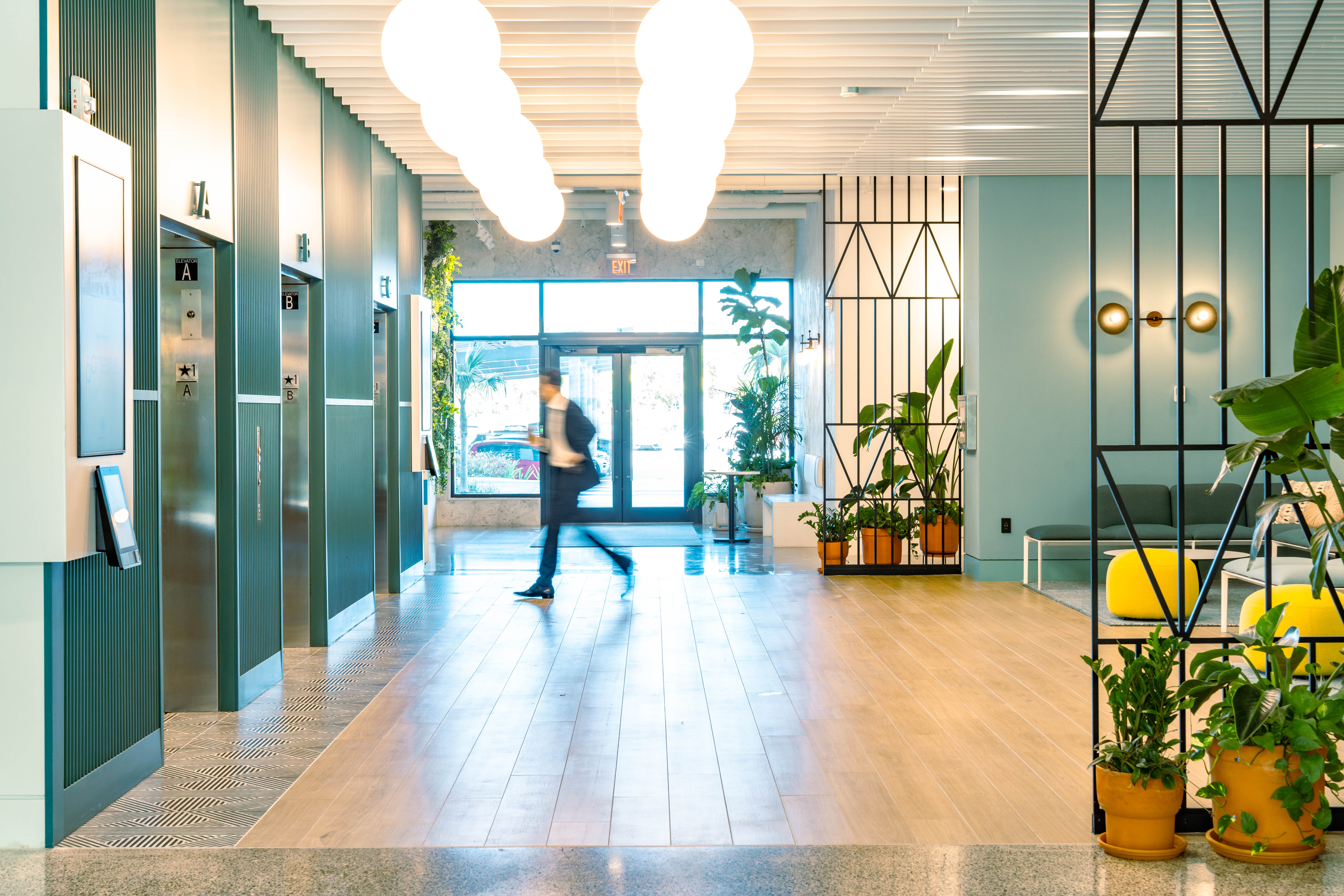 Lobby of office building