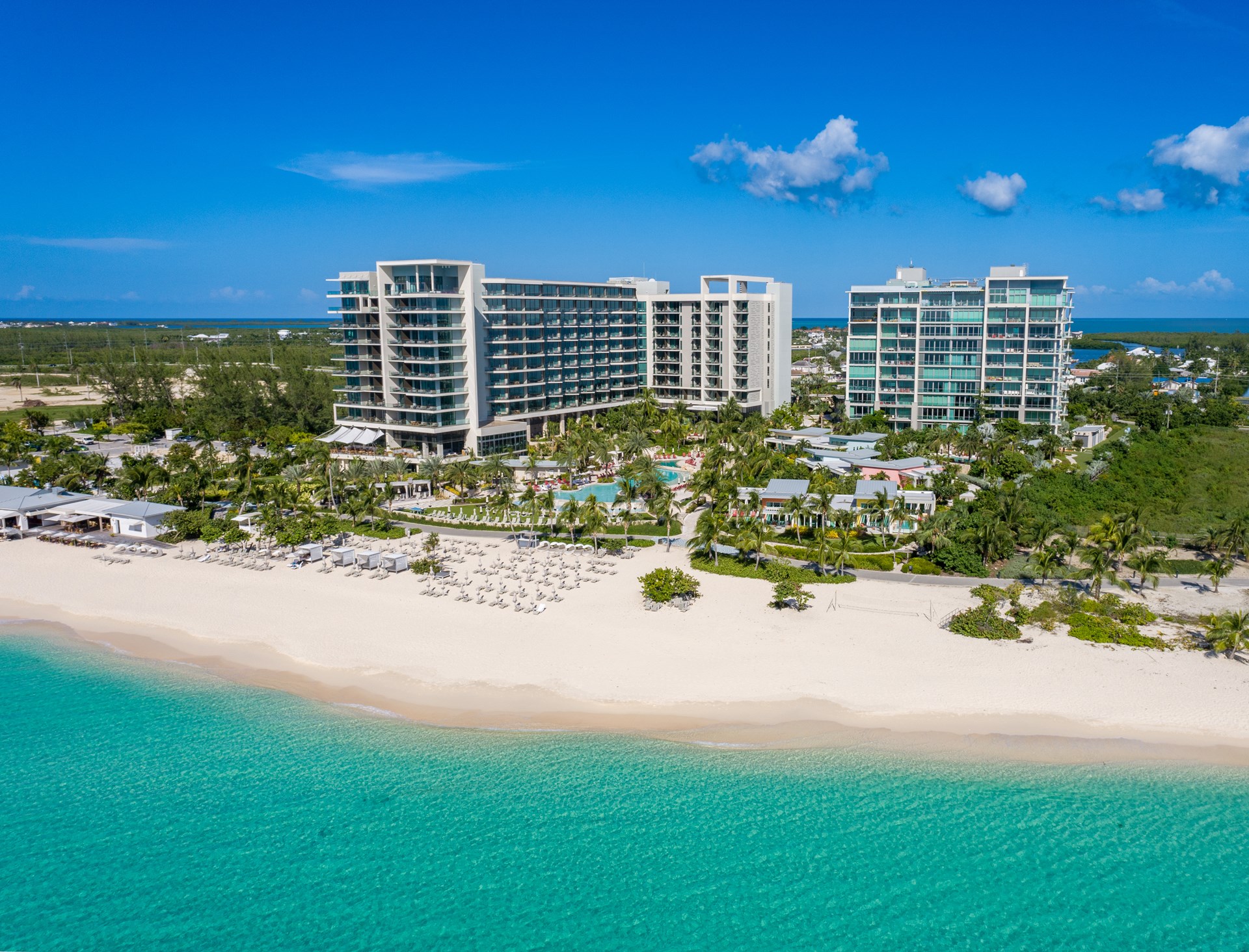 Drone shot of resort